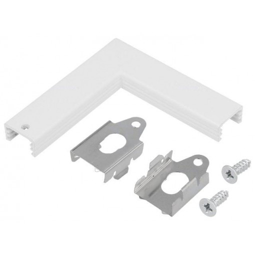 TOP-89150001; Connector 90°; white; aluminium; Application: SLIM8; TOPMET