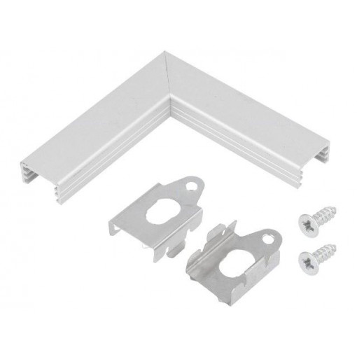 89150020; Connector 90°; natural; aluminium; Application: SLIM8; TOPMET