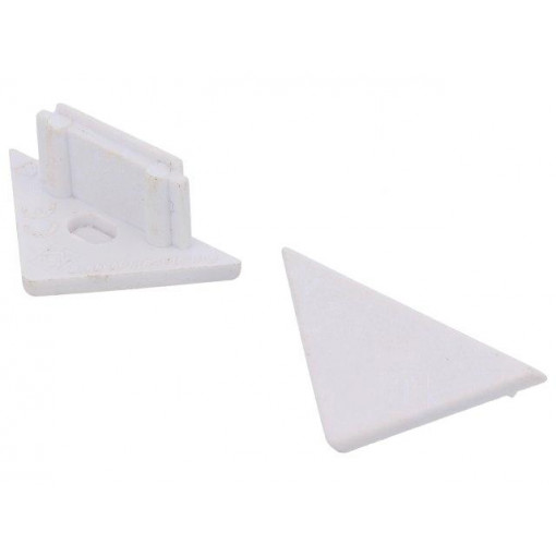 91050001; Cap for LED profiles; white; ABS; Application: TRIO10; TOPMET