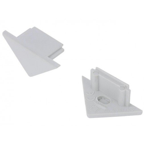91070022; Cap for LED profiles; grey; ABS; Application: TRIO10; TOPMET