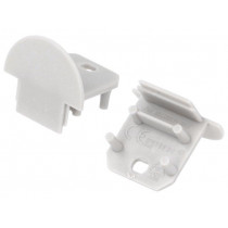 96090022; Cap for LED profiles; grey; ABS; Application: DEEP10; TOPMET