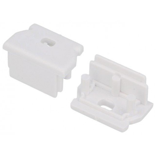 A1100001; Cap for LED profiles; white; ABS; Application: UNI12; V: with hole; TOPMET
