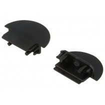 A3060002; Cap for LED profiles; black; ABS; Application: GROOVE14; TOPMET