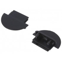 A3110002; Cap for LED profiles; black; ABS; Application: GROOVE14; TOPMET