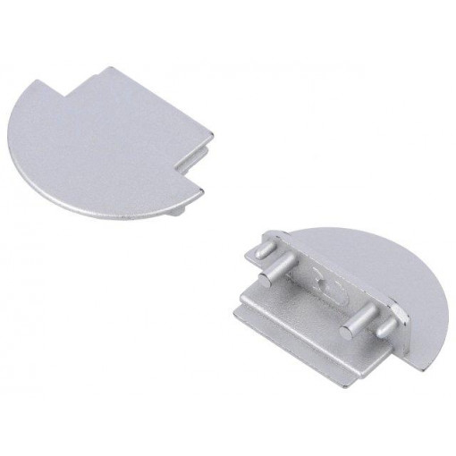 A3110040; Cap for LED profiles; silver; ABS; Application: GROOVE14; TOPMET
