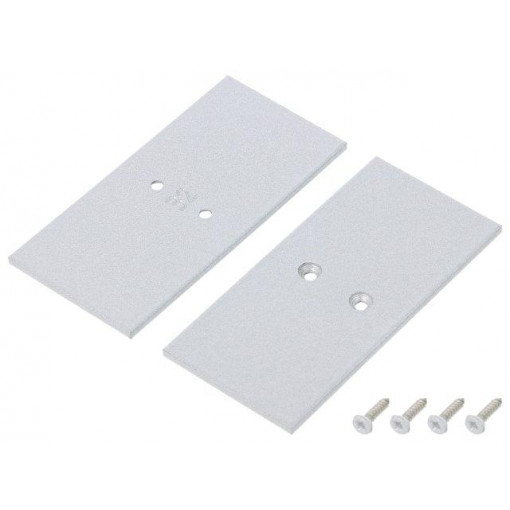 V4580022S; Cap for LED profiles; silver; steel; Application: VARIO30; TOPMET