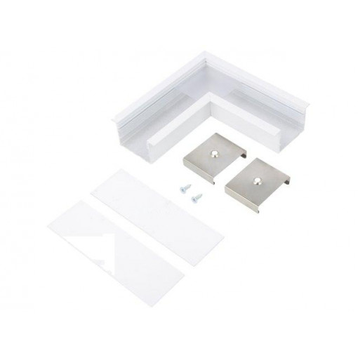 V4790001S; Connector 90°; white; aluminium; Application: VARIO30-07; TOPMET