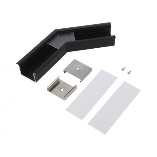 V4820021S; Connector 135°; black; aluminium; Application: VARIO30-07; TOPMET