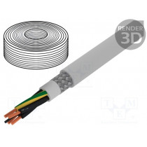 22962; Wire; TOPFLEX-600-C-PVC; stranded; Cu; 4G4mm2; PVC; grey; 0.6/1kV; HELUKABEL