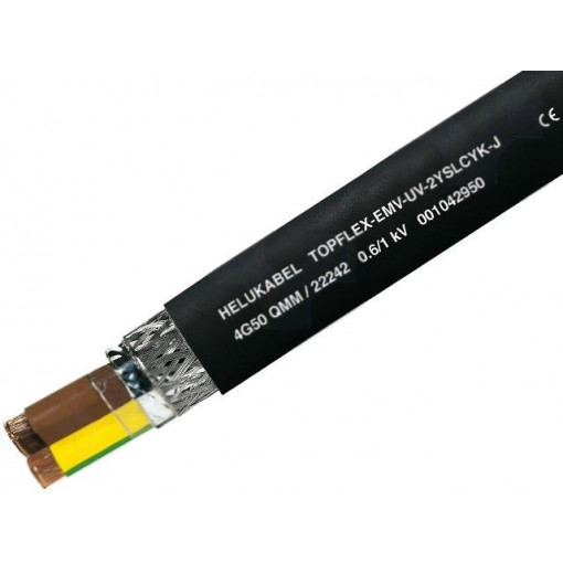 22237; Wire; TOPFLEX-EMV-UV,2YSLCYK-J; stranded; Cu; 4G6mm2; PE; black; HELUKABEL