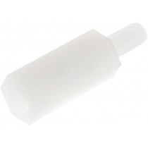 ; Screwed spacer sleeve; hexagonal; polyamide; M3; M3; 11mm; FIX&FASTEN