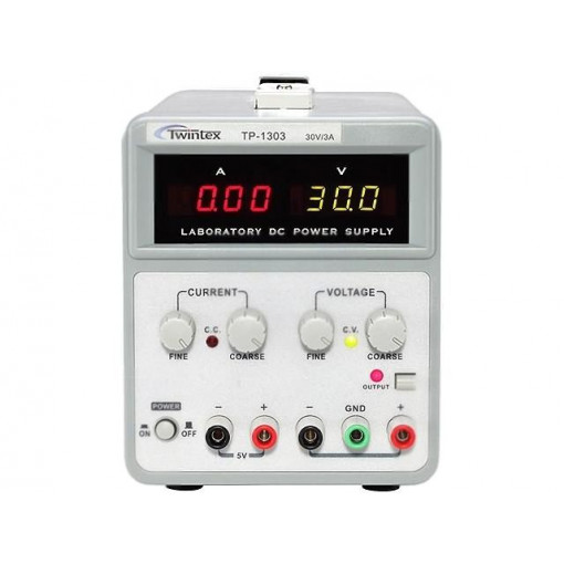TP-1305; Power supply: laboratory; Channels: 2; 0÷30VDC; 0÷5A; 5VDC; 1A; TWINTEX TP-1305; Power supply: laboratory; Channels: 2; 0÷30VDC; 0÷5A; 5VDC; 1A; TWINTEX
