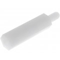 ; Screwed spacer sleeve; hexagonal; polyamide; M3; M3; 21mm; FIX&FASTEN