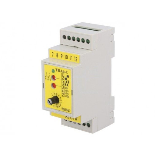 TRAH-C; Timer; 15s÷12h; DPDT; 24VDC/8A,250VAC/8A; Usup: 24VAC; 24VDC; DIN; MIKROBEST TRAH-C; Timer; 15s÷12h; DPDT; 24VDC/8A,250VAC/8A; Usup: 24VAC; 24VDC; DIN; MIKROBEST
