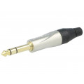 TS3P-AU; Plug; Jack 6,35mm; male; stereo; straight; for cable; soldering; AMPHENOL TS3P-AU; Plug; Jack 6,35mm; male; stereo; straight; for cable; soldering; AMPHENOL