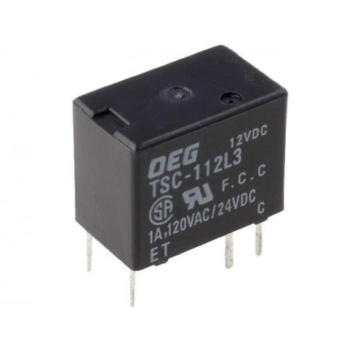 2-1419130-4; Relay: electromagnetic; SPDT; Ucoil: 12VDC; 1A/120VAC; 1A/24VDC; TE Connectivity