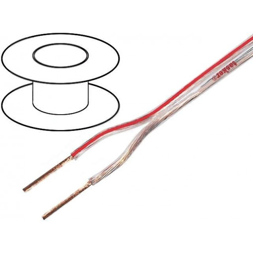 TSK-64-5; Wire: loudspeaker cable; 2x1,5mm2; stranded; CCA; transparent; PVC; TASKER