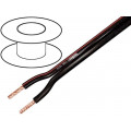 TSK1016; Wire: loudspeaker cable; 2x2,5mm2; stranded; OFC; black; PVC; 100m; TASKER