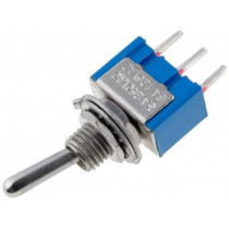TSM103A2; Switch: toggle; Pos: 3; SP3T; ON-OFF-ON; 3A/250VAC; Leads: for PCB; NINIGI TSM103A2; Switch: toggle; Pos: 3; SP3T; ON-OFF-ON; 3A/250VAC; Leads: for PCB; NINIGI