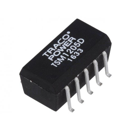 TSM 1205D; Converter: DC/DC; 1W; Uin: 10.8÷13.2V; Uout: 5VDC; Uout2: -5VDC; SMD; TRACO POWER