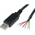 TTL-232R-5V-WE; Module: cable integrated; USB; USB A; V: lead; UI/O: 5 V; 1.8m; FTDI