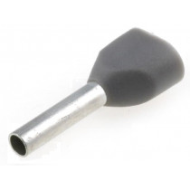 TUL-RI-TW-00708; Bootlace ferrule; insulated,double; copper; Insulation: PVC; 8mm; NINIGI