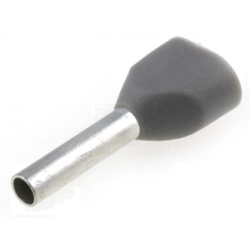 TUL-RI-TW-00708; Bootlace ferrule; insulated,double; copper; Insulation: PVC; 8mm; NINIGI