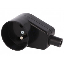 GN-170K CZ; Connector: AC supply; female; socket; 2P+PE; 250VAC; 16A; black; JONEX