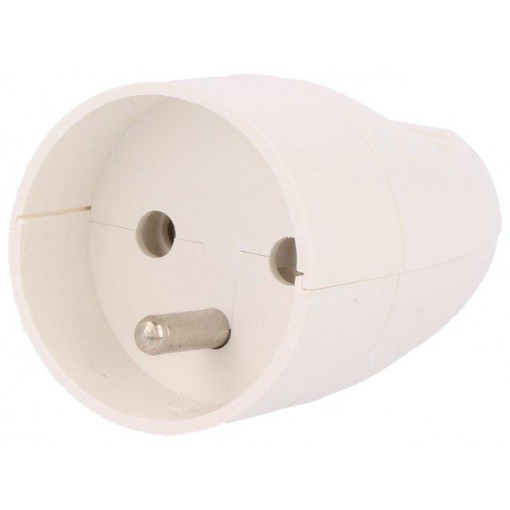 GN-171 BI; Connector: AC supply; female; socket; 2P+PE; 250VAC; 16A; white; JONEX