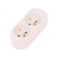 GN-270 BI; Connector: AC supply; female; splitter; 2P+PE; 250VAC; 16A; white; JONEX GN-270 BI; Connector: AC supply; female; splitter; 2P+PE; 250VAC; 16A; white; JONEX