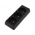 GN-370 CZ; Connector: AC supply; female; splitter; 2P+PE; 250VAC; 16A; black; JONEX GN-370 CZ; Connector: AC supply; female; splitter; 2P+PE; 250VAC; 16A; black; JONEX