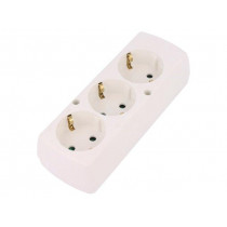 GN-370S BI; Connector: AC supply; female; splitter; 2P+PE; 250VAC; 16A; white; JONEX