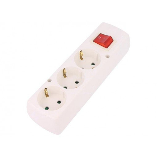 GN-370SWS BI; Connector: AC supply; female; splitter; 2P+PE; 250VAC; 16A; white; JONEX