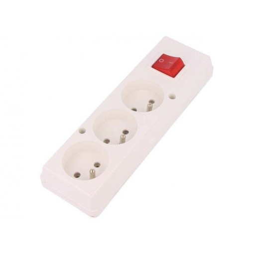 GN-370WS BI; Connector: AC supply; female; splitter; 2P+PE; 250VAC; 16A; white; JONEX