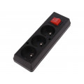 GN-370WS CZ; Connector: AC supply; female; splitter; 2P+PE; 250VAC; 16A; black; JONEX GN-370WS CZ; Connector: AC supply; female; splitter; 2P+PE; 250VAC; 16A; black; JONEX