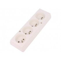 GN-470 BI; Connector: AC supply; female; splitter; 2P+PE; 250VAC; 16A; white; JONEX