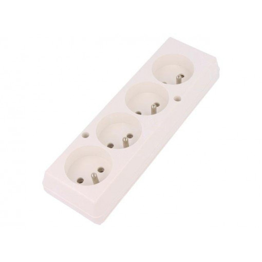 GN-470 BI; Connector: AC supply; female; splitter; 2P+PE; 250VAC; 16A; white; JONEX