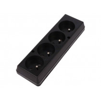 GN-470 CZ; Connector: AC supply; female; splitter; 2P+PE; 250VAC; 16A; black; JONEX