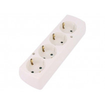 GN-470S BI; Connector: AC supply; female; splitter; 2P+PE; 250VAC; 16A; white; JONEX
