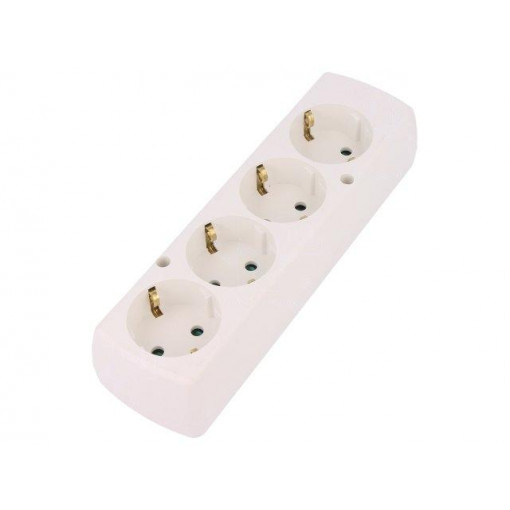 GN-470S BI; Connector: AC supply; female; splitter; 2P+PE; 250VAC; 16A; white; JONEX