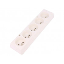 GN-570 BI; Connector: AC supply; female; splitter; 2P+PE; 250VAC; 16A; white; JONEX