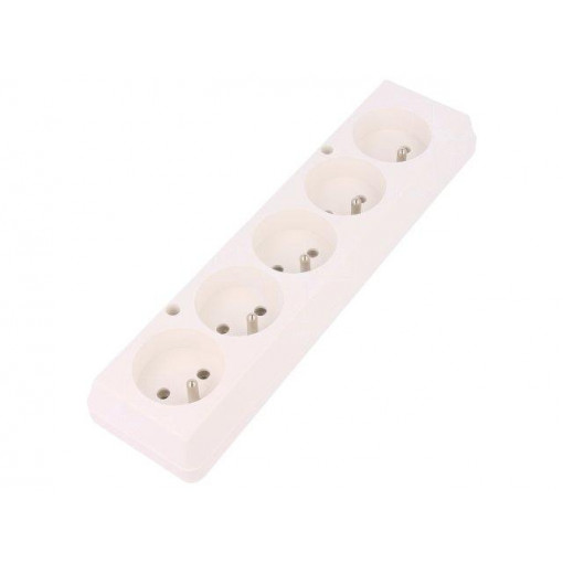 GN-570 BI; Connector: AC supply; female; splitter; 2P+PE; 250VAC; 16A; white; JONEX
