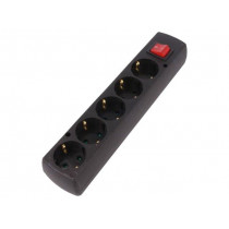GN-570SWS CZ; Connector: AC supply; female; splitter; 2P+PE; 250VAC; 16A; black; JONEX