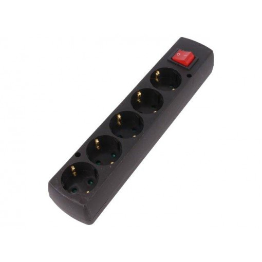 GN-570SWS CZ; Connector: AC supply; female; splitter; 2P+PE; 250VAC; 16A; black; JONEX