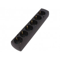 GN-670S CZ; Connector: AC supply; female; splitter; 2P+PE; 250VAC; 16A; black; JONEX