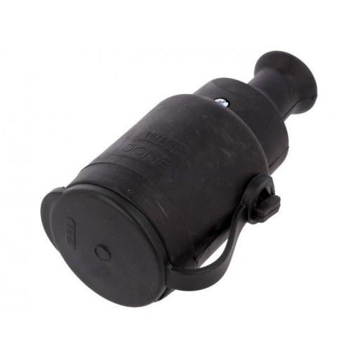 GN-H2 CZ; Connector: AC supply; female; socket; 2P+PE; 250VAC; 16A; black; JONEX