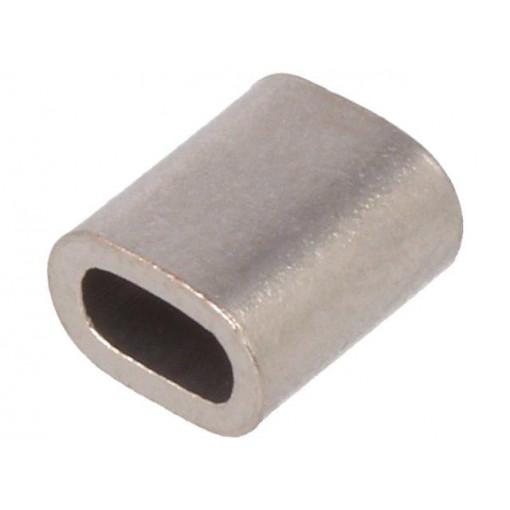 TZ-2; Ferrule; copper; for rope; Ørope: 2mm; L: 9.3mm; nickel; KRAFTBERG TZ-2; Ferrule; copper; for rope; Ørope: 2mm; L: 9.3mm; nickel; KRAFTBERG