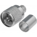 U1121A1-NPH3G-7A-50; Plug; UHF (PL-259); male; straight; KX13,RG214; crimped; for cable; AMPHENOL U1121A1-NPH3G-7A-50; Plug; UHF (PL-259); male; straight; KX13,RG214; crimped; for cable; AMPHENOL