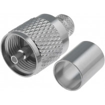 U1121A1-NPH3G-7A-50; Plug; UHF (PL-259); male; straight; KX13,RG214; crimped; for cable; AMPHENOL U1121A1-NPH3G-7A-50; Plug; UHF (PL-259); male; straight; KX13,RG214; crimped; for cable; AMPHENOL
