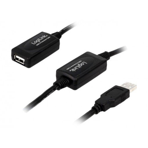 UA0143; Repeater USB; USB 1.1,USB 2.0; USB A socket,USB A plug; 10m; LOGILINK